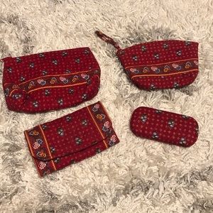 VERA BRADLEY LOT WALLET - GLASSES - COSMETIC BAGS